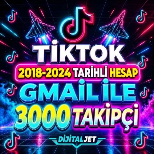 ⚡2018-2024-3.000 Takipçi-Mail Tiktok Hazır Hesap
